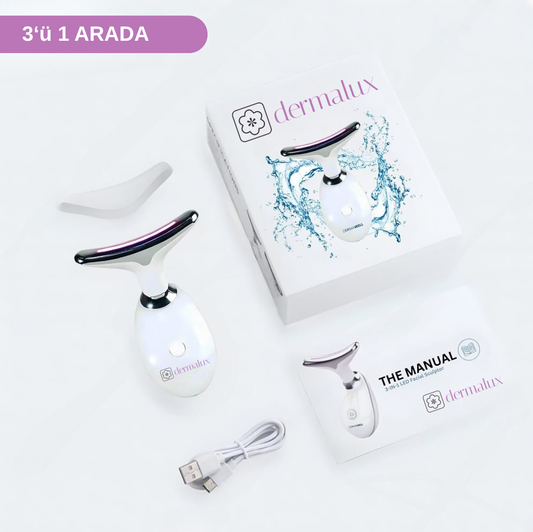 DERMALUX | 3'ü 1 Arada LED Yüz Masaj Aleti